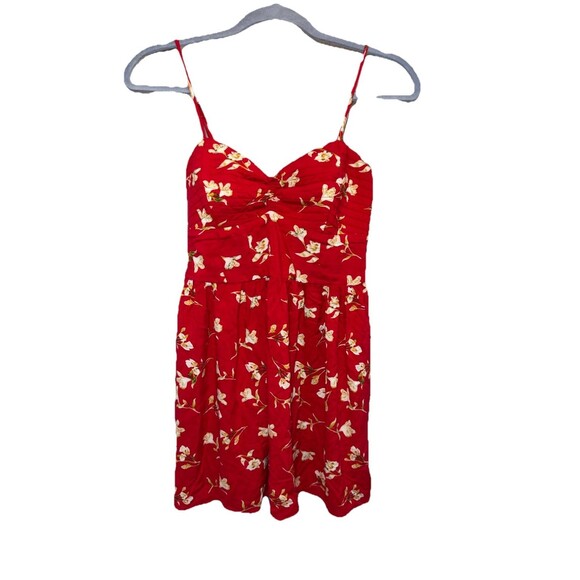 Band of Gypsies Dresses & Skirts - Band of Gypsies Red Floral Mini Dress Size S | Corset Bodice, Pockets, Adjustabl